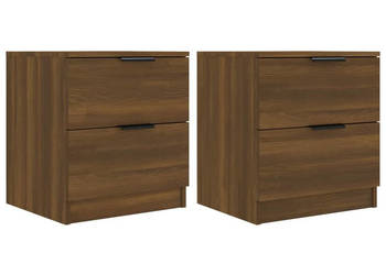 Szafki nocne 2 szt. brązowy dąb materiał drewnopochodny WM-817038