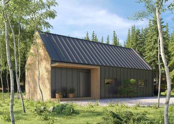 Dom całoroczny SVEN 70m2 letniskowy nowoczesna stodoła na zgłoszenie