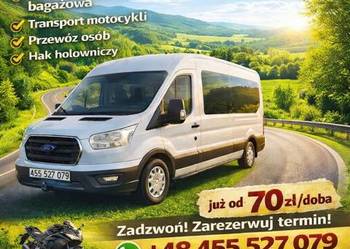 Wynajem bus 8+1os, klimatyzowany, hak, transport motocykli .