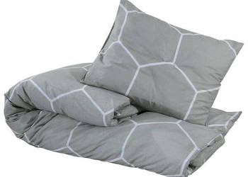vidaXL Zestaw pościeli, szary, 155x220 cm, bawełna(SKU:136455)