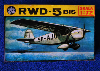 Model samolotu RWD-5 bis  do sklejania skala 1:72 z 1989 roku
