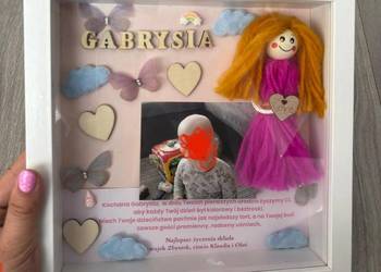 Personalizacowana Ramka 3D z lalą i zdjęciem dziecka
