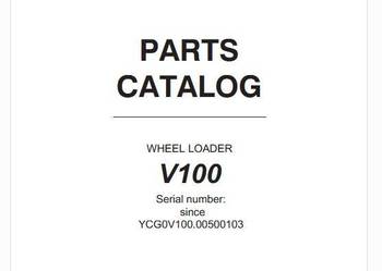 Yanmar V100 ładowarka katalog części zamiennych PL