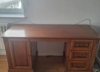 Solidne biurko z litego drewna 155×65