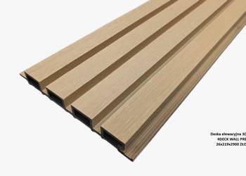 Deska elewacyjna 3D lamelowa 4DECK WALL PREMIUM 26x219x2900 ZŁOTY DĄB
