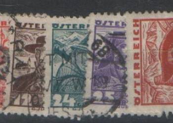 Zn. Austria Mi 567, 8, 73, 5, 6, 80 kas 1934