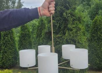 Żyrandol na 5 żarówek kolor mosiadz/złoto 100zl