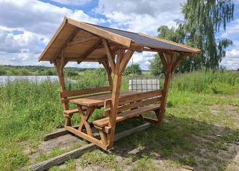 meble ogrodowe komplet z zadaszeniem