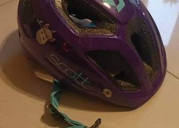 Kask Scott Spunto kid 46-52cm fiolet lampka baterie st.bdb