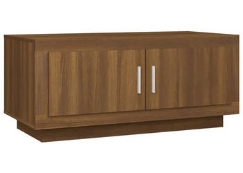 Stolik kawowy brązowy dąb 102x50x45 cm materiał drewnopochodny WM-817233