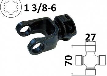 Widłak ciągnikowy 1 3/8-6, na krzyżak 27x70mm, 00816 85024