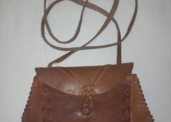 Torebka Kopertówka Vintage Skóra Naturalna