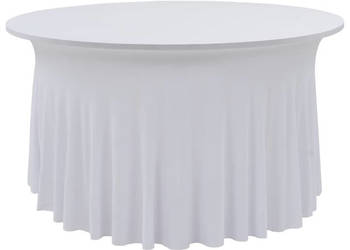 Elastyczne obrusy z falbaną 2 szt. 150 x 74 cm białe WM-133582