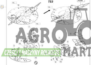 121757, 117566, 939320, 102100 ZESTAW ŁOPATEK TS3 24-36m AMAZONE