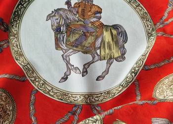 Tkanina z motywem jeździeckim / na apaszki