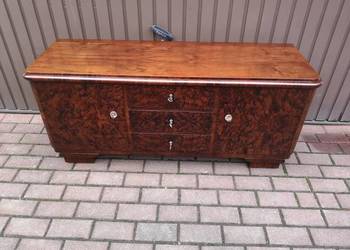 Komoda ART-DECO RTV Niska 134 Orzech Zgrabna Stara Antyk Po Renowacji.