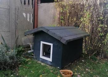 Buda dla psa ocieplana, otwierany dach