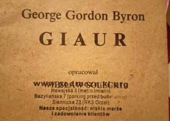Giaur unikat analizy literatury lektury szkolne księgarnia Giaur unikat analizy literatury lektury szkolne księgarnia