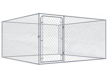 vidaXL Kojec dla psa z galwanizowanej stali, 2 x 2 x 1 m(SKU:170819)