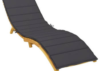 Poduszka na leżak czarna 200x60x3 cm tkanina Oxford WM-314210