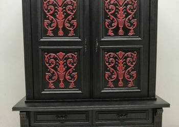 komoda drewniana vintage orientalna