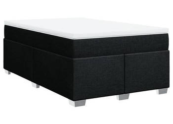Łóżko kontynentalne z materacem czarne tkanina 120x200 cm WM-3285125