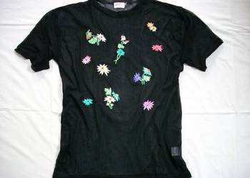 Czarna Siateczkowa Bluzka Hafty 40 42 Czarna Siateczkowa Bluzka Hafty 40 42