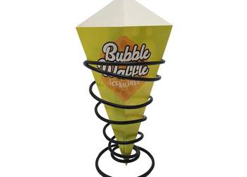 Stojak Bubble Waffle, podajnik na gofry bąbelkowe – czarny
