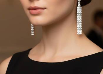 Eleganckie kolczyki z cyrkoniami na ślub