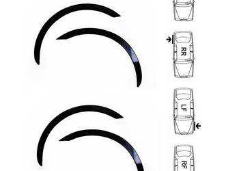 ALFA ROMEO 147 nakładki na błotnik czarny mat 4 szt sierpy