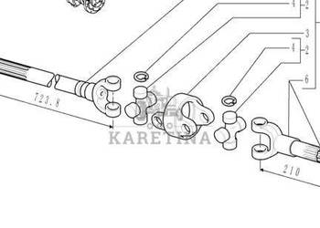 New Holland T7000 T7030 Lewy Wał Napędowy Z Przegubem Przedniego Napędu CZ…