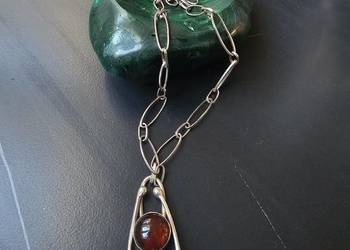 Naszyjnik srebrny z bursztynem Kozubski ?