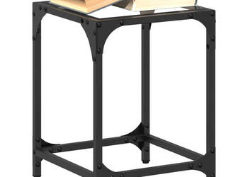 Stoliki kawowe ze szklanym blatem 2 szt. 30x30x40 cm stal WM-845951