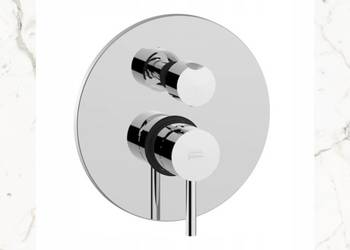 Bateria prysznicowa Paffoni LIGHT srebrny, 2-drożna podtynkowa, LIG018CR