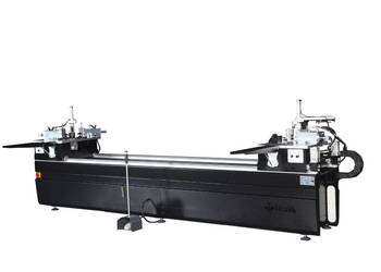 Dwugłowicowa automatyczna zagniatarka APEX II naroży aluminiowych