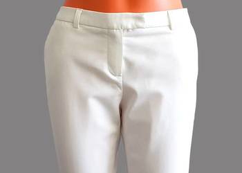 Damskie proste eleganckie białe spodnie materiałowe Ba&sh 38/M