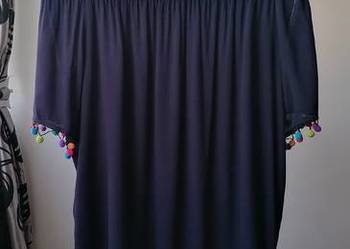 NOWA TUNIKA HISZPANKA Z KOLOROWYMI POMPONAMI R.L-XL