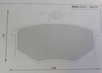 Klocki hamulcowe kpl. przód VOLVO 340-360; AUDI 100 C2, 80 B2, 90 B2, COUPE