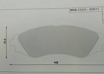 SM613 Klocki hamulcowe kpl. przód CHEVROLET AVEO / KALOS, LACETTI, NUBIRA,