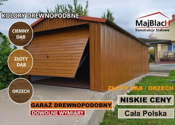 Garaż Blaszany Drewnopodobny – ZŁOTY DĄB  -Garaże Blaszane – Maj-BlacH