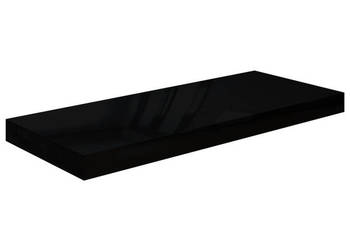 Półki ścienne 4 szt. wysoki połysk czarne 60x235x38 cm MDF WM-323771
