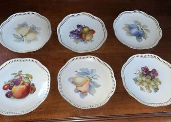 Talerzyk z owocami - ażur.  Syg. Schumann Arzbeg. Bavaria.   Cena 270 zł. z