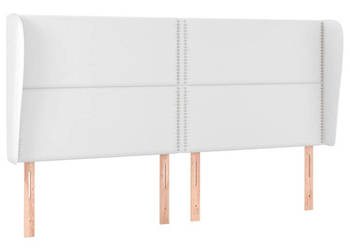 Zagłówek uszak biały 163x23x118/128 cm sztuczna skóra WM-3117913
