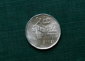 INDIE - 2 rupie, 2002r Zjednoczenie narodowe