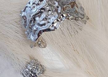 Zestaw bransoleta i pierścionek pierścień srebrne