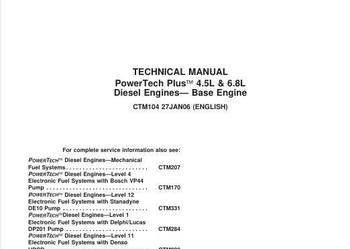 John Deere 4045 6068 Power Tech instrukcja napraw PL