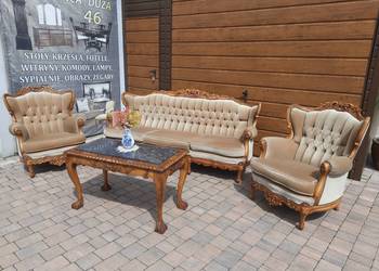 zestaw wypoczynkowy sofa 3-osobowa i dwa fotele