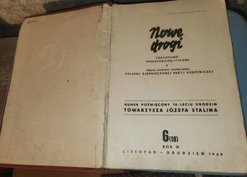 „Nowe Drogi” – numer specjalny z 1949 r., poświęcony 70-leciu urodzin
