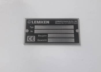 Tabliczka znamionowa Lemken