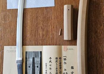 Zabytkowe Nihonto Wakizashi + CERTYFIKAT NBTHK - Kunitsugu: 1632 rok